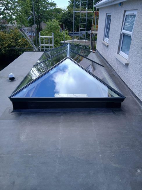 EPDM rubber roof & Lantern skylight